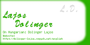 lajos dolinger business card